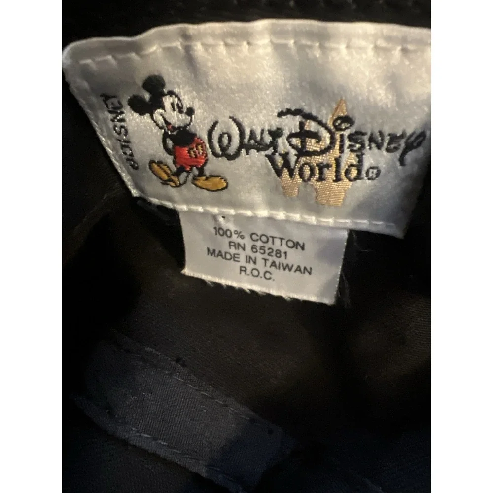 Walt Disney World Black Bucket Hat Adult One‎ Size- Disney Character Embroidery